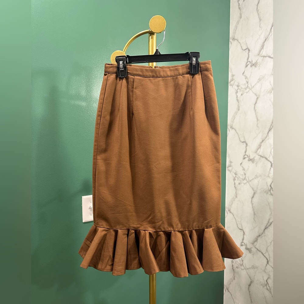 Brown Ruffled Skirt